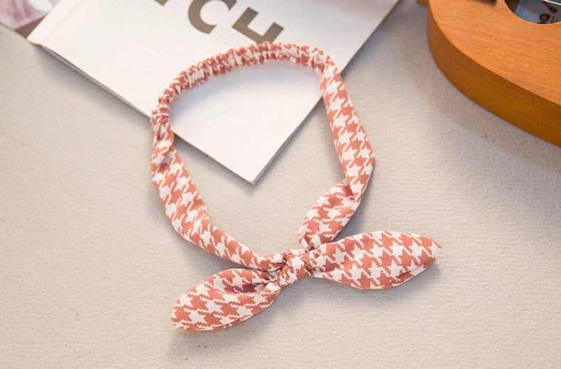 Big bow tie bunny ears headband 288686137246