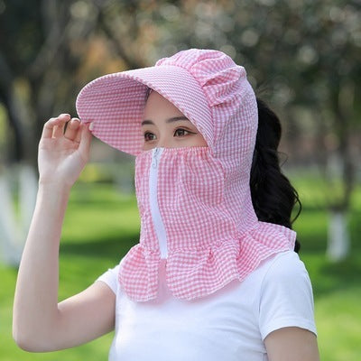 Sun protection hat female cover face summer 28884114360529