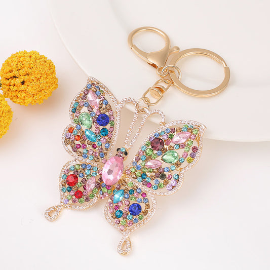 Metal Rhinestone Butterfly Keychain Small Pendant 2894e96b 4983 414a 9c4e 6a973b6a304c