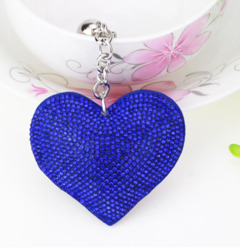 Peach Heart Hot Rhinestone Leather Advertising Keychain 28acbb52 e156 4492 aaee f7bcec255daa