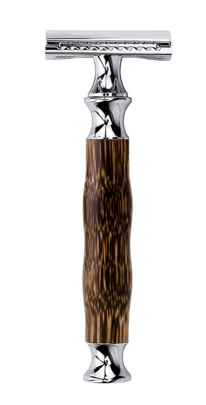 Bamboo Razor Silver Gun Color Shaver Safety Retro Manual Beard Shaving 28c17f95 de01 4a95 a950 9dd59979b494
