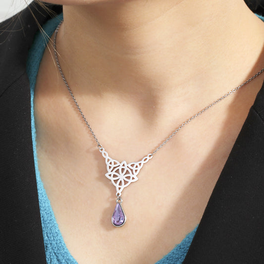 New Irish Knot Pendant Crystal Necklace 28cf8102 aa5b 444c 9800 3898f3dd376c