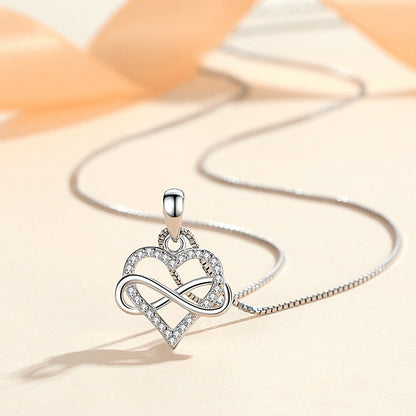 S925 Sterling Silver Pendant Heart Of Eternity Ins Collar Chain 28d23185 24a8 49db a432 1bf36870cfb6