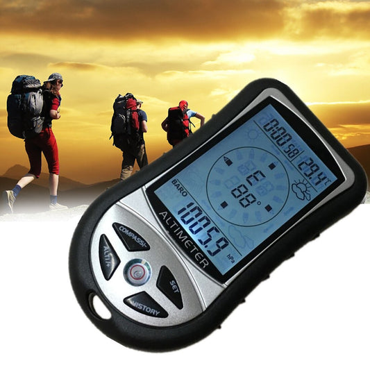 8-in-1 hand-held electronic altimeter Mountaineering portable fishing barometer compass altimeter - HD Wireless Product #1