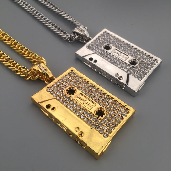 Tape microphone pendant necklace 2907690315422
