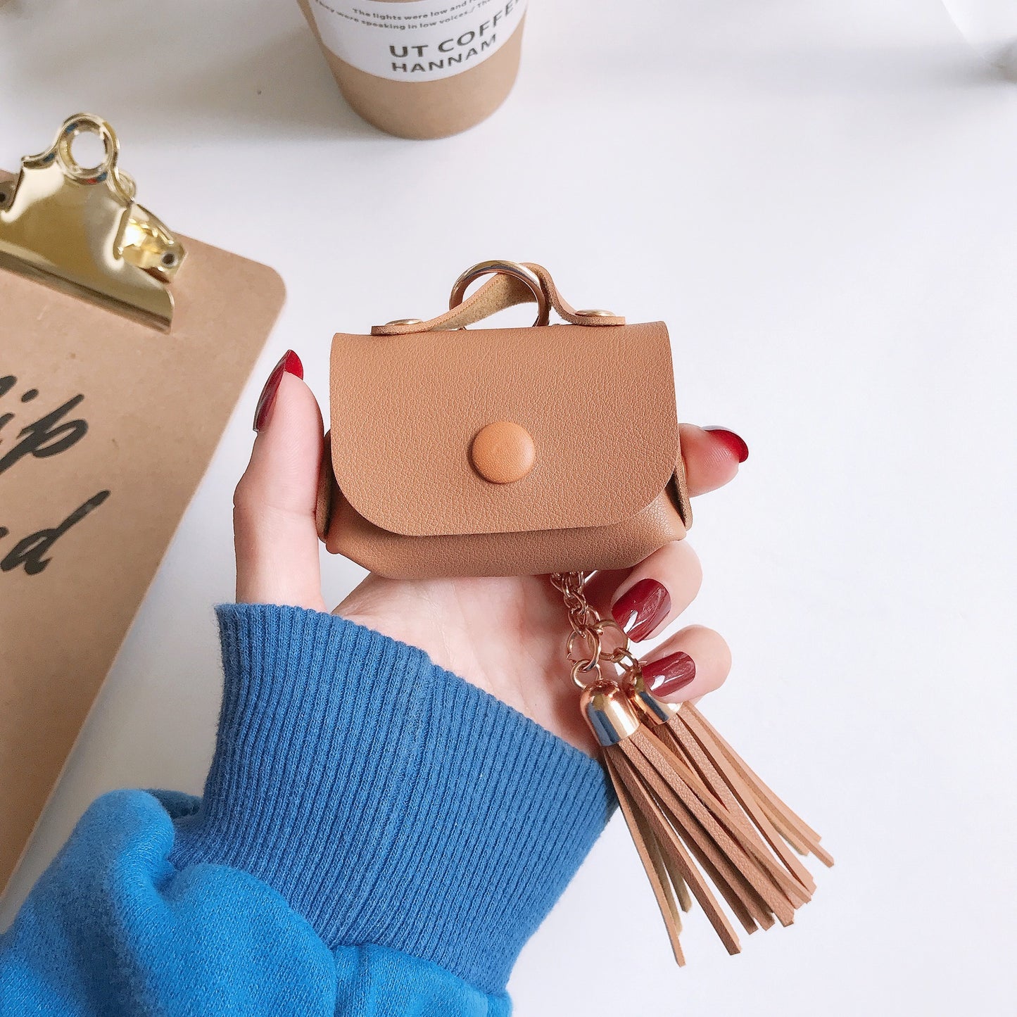 Compatible with Apple, Leather tassel Airpods Pro case 2908fa88 a86f 4d63 b71b 2039f480b94f