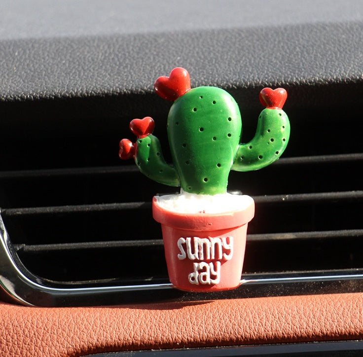 Car Air Freshener Plants Perfume Vent Outlet Air Conditioning Fragrance Clip Cute Creative Ornaments Interior Auto Accessorie