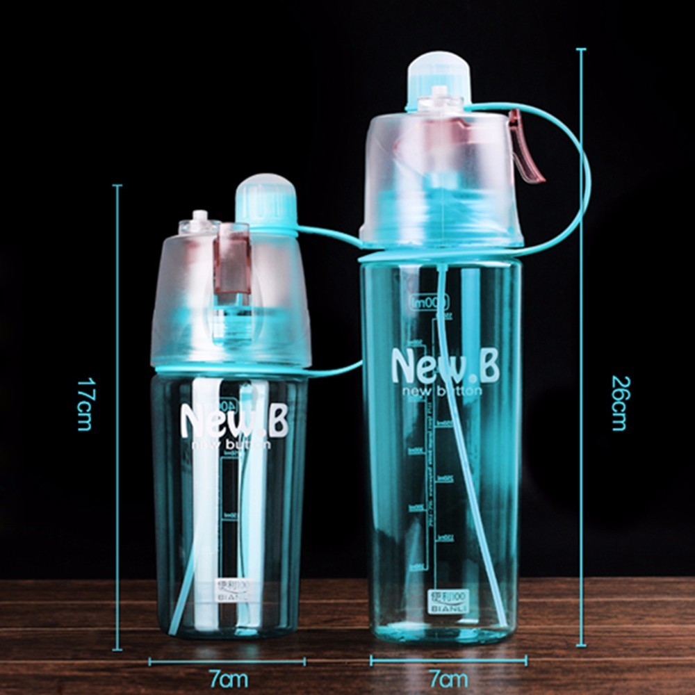 Sports plastic cup spray cup outdoor portable cup creative gift cup hydrating water cup 292745963092