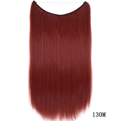 22 inches Invisible Wire No Clips in Hair Extensions Secret Fish Line Hairpieces Silky Straight Synthetic - HD Wireless Product #18