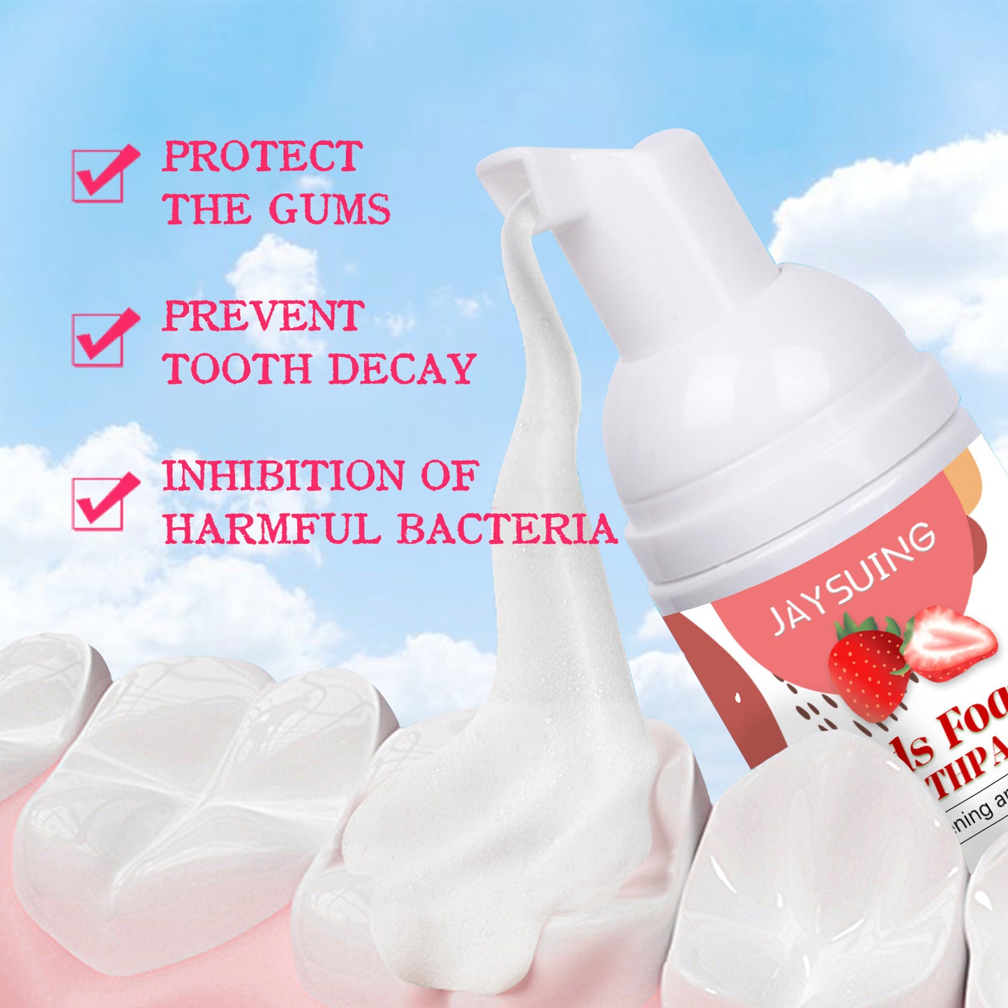 Children's Foam Tooth Cleaning Mousse Toothpaste 292ae567 c988 46f1 aa97 b7f946e8777e
