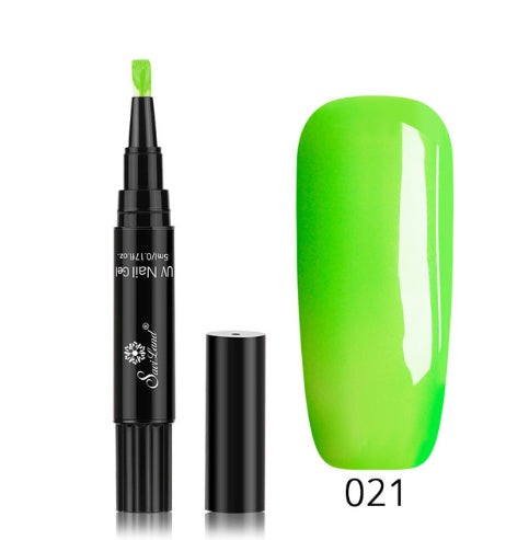 3 In 1 Gel Nail Varnish Pen Glitter One Step Nail Art Gel Polish Hybrid - HD Wireless Product #63