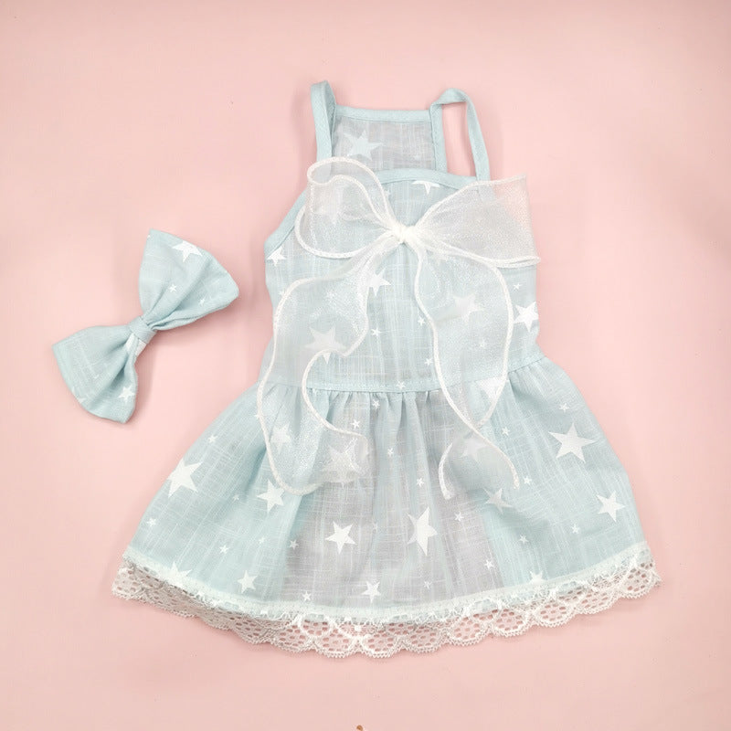 Spring And Summer Dog Clothes Cat Clothing Pet Cotton Floral Slip Dress Mesh Skirt Dress 2937e23b 4e17 4496 a53d 72bc0e76cd82