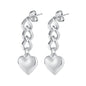Sweet And Cool Style Peach Heart Chain Tassel Earrings 2938b17f 493e 4612 8fcf 54e89bdffb3c