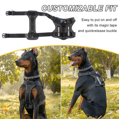 Shock Absorption Night Vision Reflective Pet Tactical Chest Strap 2939b6a9 6635 4326 a440 f731129fc5ad