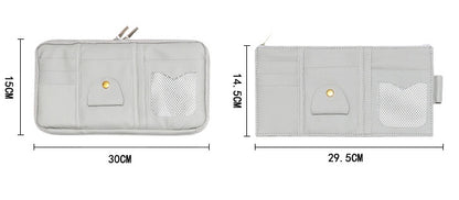 Car Sun Visor Organizer Storage Holder Full Leather Wrap 2943214309067