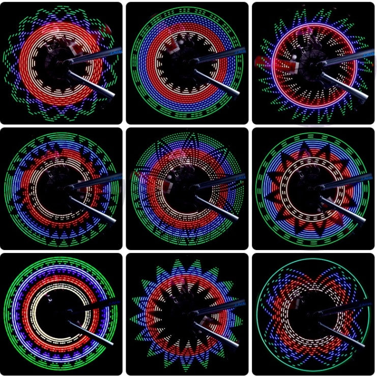 Waterproof LED Bicycle Lights Wheel Lamp Strip 32 Patterns 294402481563