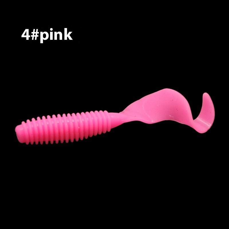 Fishing Gear Eight Colors Rolled Tail Fishy Luer Soft Lure Single Tail Bait 2946e3f9 eb78 4808 b71a b467fe870c0b trans