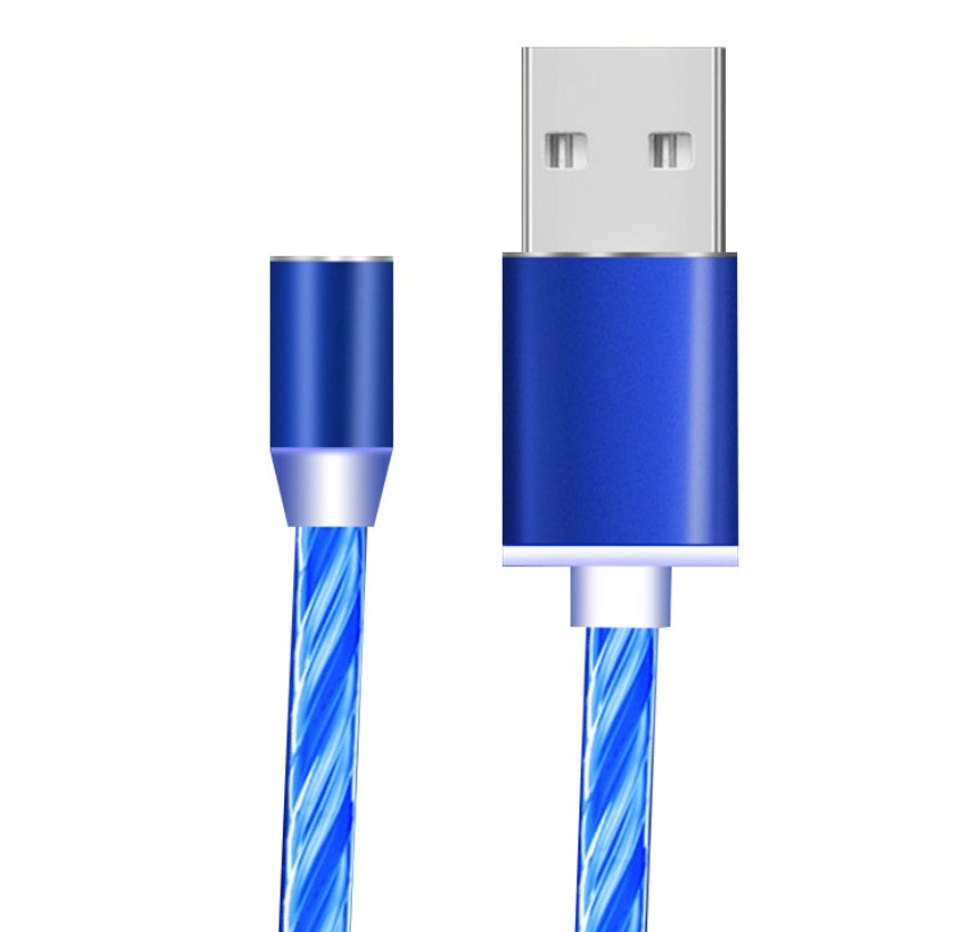 Compatible with Apple, Flowing Ligh Magnetic Streamer Data Line Cable for Iphone Android Typec - 图片 10