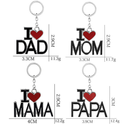 Creative Letters I LOVE YOU MOM DAD Keychain Pendant 294e0581 cbfd 4ed9 803b fab3d183817a