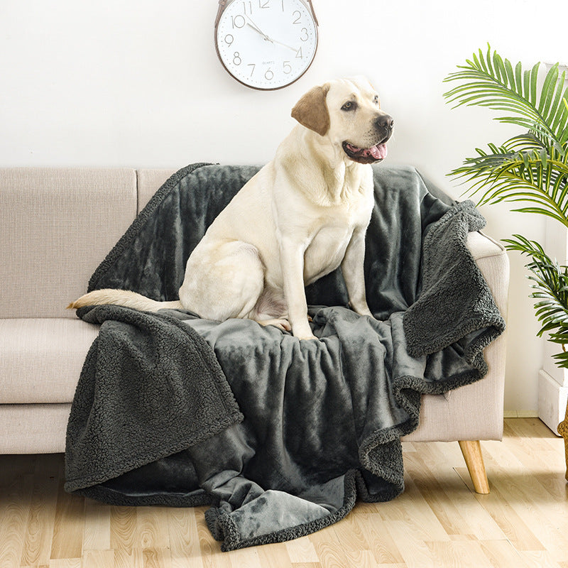 Flannel Cotton Wool Sherpa Thick Pet Blanket Dog Kennel 294eac12 2d98 4d0e be02 a39777909c44