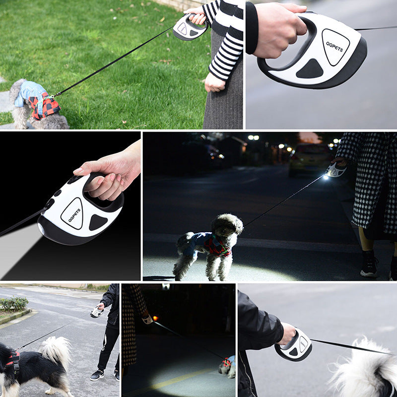 Pet Dog Automatic Retractable Fiber Leash Night Safety LED Shining Automatic Stretching Dog Hand Holding Rope Pet Supplies 29