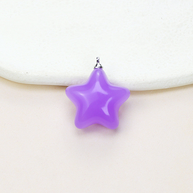 Acrylic Color Jelly Candy Color Three-dimensional Five-pointed Star Pendant 2962695d ff20 435d 9520 f18937f560ee