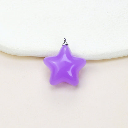 Acrylic Color Jelly Candy Color Three-dimensional Five-pointed Star Pendant 2962695d ff20 435d 9520 f18937f560ee