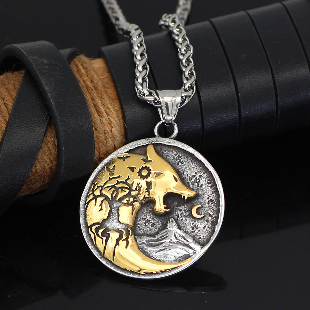 Nordic Viking Wolf Rune Pendant Necklace For Men 2976d24d e81f 4371 a5b9 3b0de8cc1755