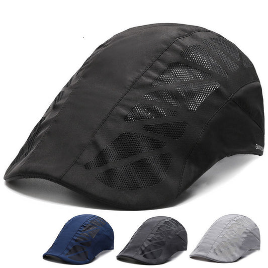 Men Mesh Beret Hat Summer Breathable Quick Dry For Women Newsboy Detective Gorra Boy Chef Restaurant Work Casquette 298354043