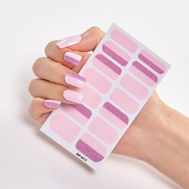 Solid Colors And Creative Nail Art Creative Women Salon Nail Decoration Fashion Nail Polish Nails Sticker Designer Nail Strip