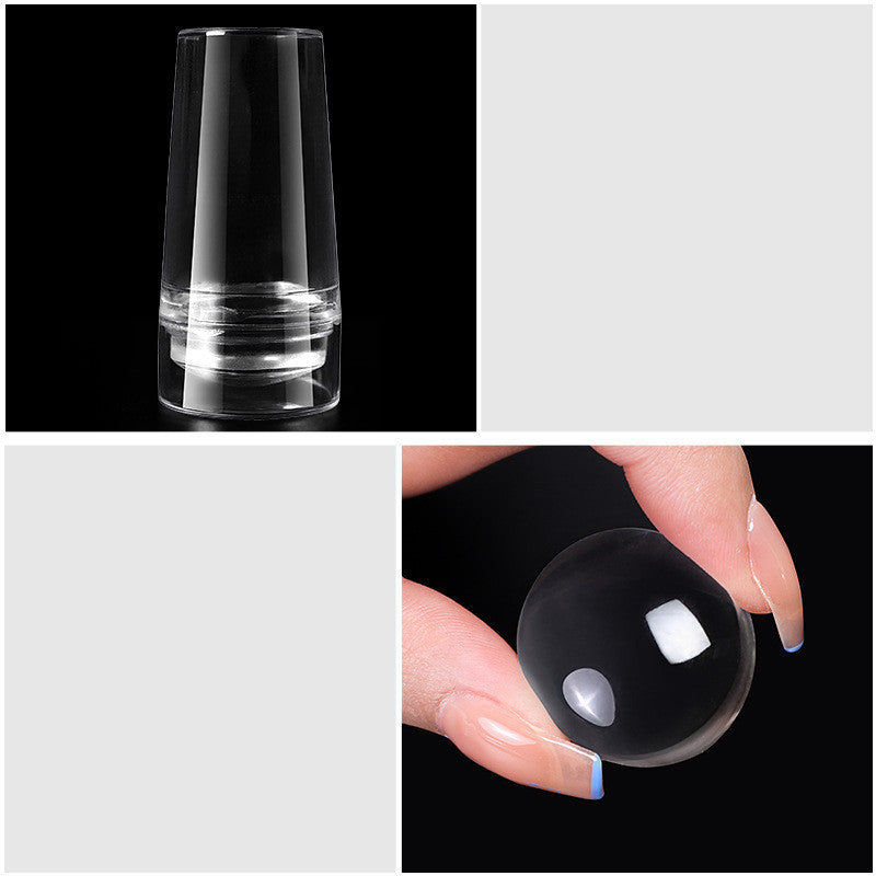 2.8cm Covered Nail Art Printing French Nail Seal Tool With Scraper - HD Wireless Product #4