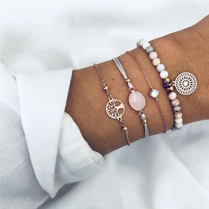 Bohemian Bracelets & Bangles Set Vintage Bead Boho Charm Bracelet For Women Jewelry Accessories Pulseras Mujer Bijoux Femme 2