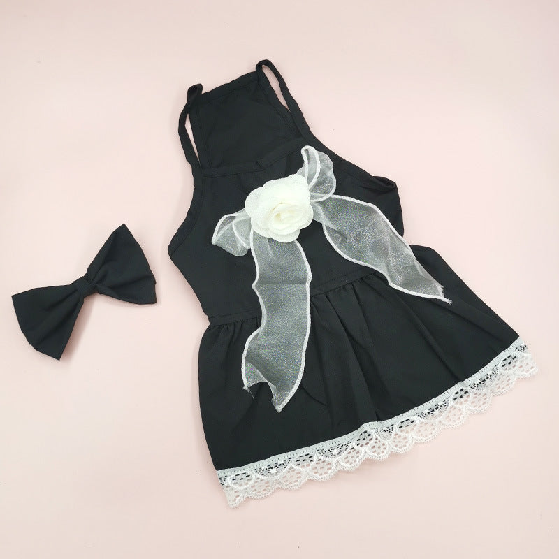 Spring And Summer Dog Clothes Cat Clothing Pet Cotton Floral Slip Dress Mesh Skirt Dress 2991e23e ff11 43f2 ae81 89872ee1d852