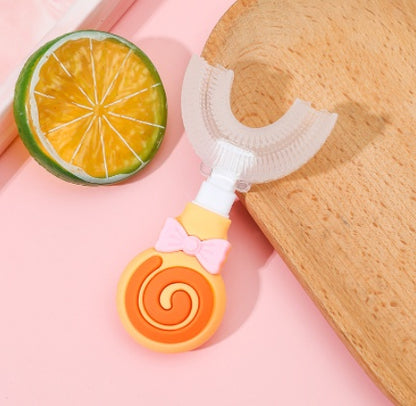 Children's U-shaped Food Grade Soft Rubber Toothbrush 299269a1 448f 45f0 b921 dcf002c0bf69