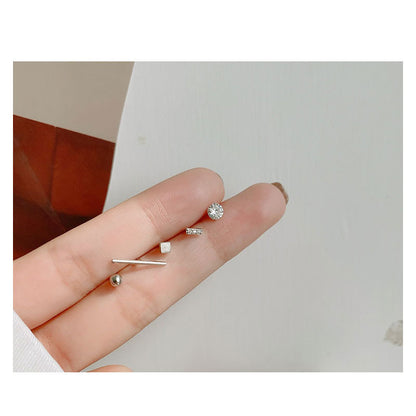 Women's Simple And Cool Style Sterling Silver Earrings 299f79cf b4b9 4b41 9537 fc02ca374e09