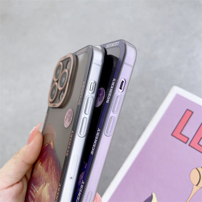 New Dark Purple Apple 14 Phone Case Landscape Mountain Peak 29ab35d1 a882 4d56 9fcb df7db2ec728c