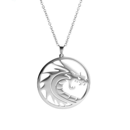Zodiac Dragon Stainless Steel Round Plate Plating Necklace 29bd9d56 94d3 4129 9e58 fc1d6d73bf6a