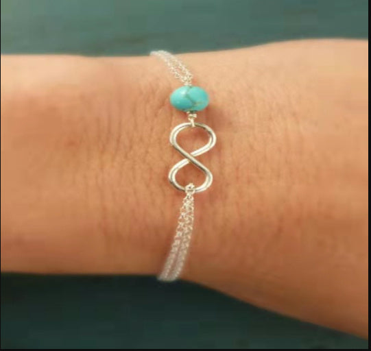 Simple turquoise beaded women's bracelet 29d9300a 4846 4167 9f0e aa8077e70052