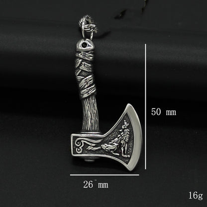 Double Sided Axe Necklace Odin Legend Titanium Steel Chain 29f4bbf4 16fb 4c47 967d 65dbe935cab6