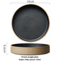 Home Retro Circle And Creative Pottery Clay Handmade Deep Plates 29f52304 421f 4d9f be5c aebff9599bf4