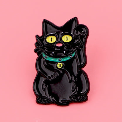 Creative Cartoon Cute Black Cat Alloy Brooch
