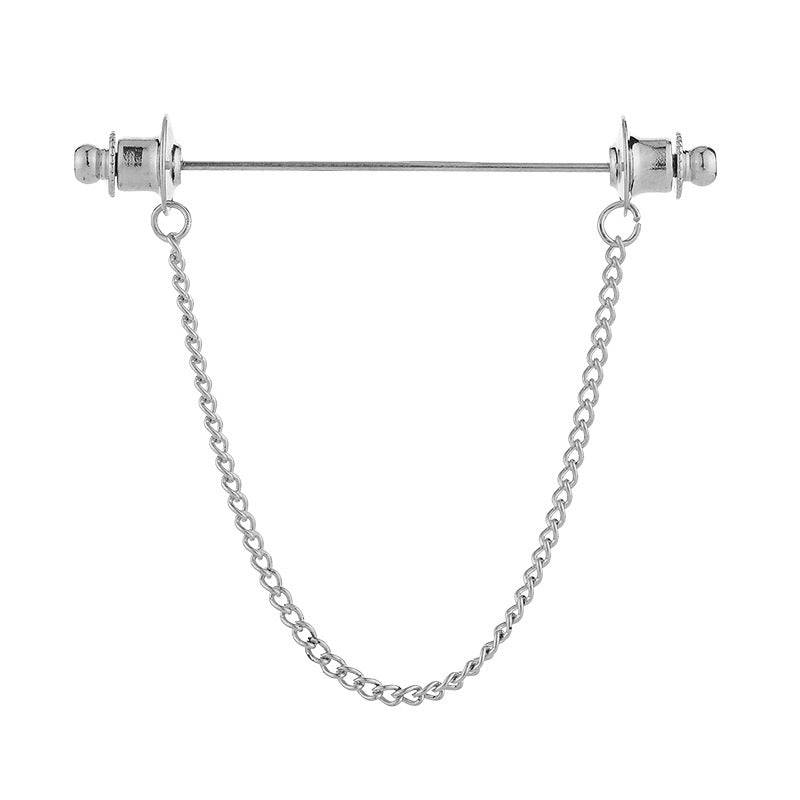 Metal Chain Tassel Pin Men's Shirt Bar Shaped Pin Suit Collar Pin Collar Buckle Accessories 2a608a02 0210 4672 b240 a7bb303d2