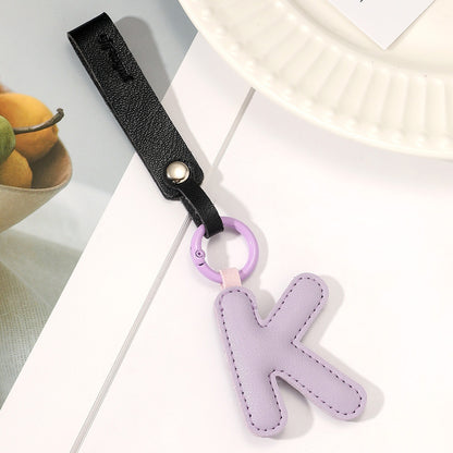 Fashion All-Match 26 Full Letter Leather Key Chain Pendant 2a696f1f c77d 4181 8c38 149328ab60b5