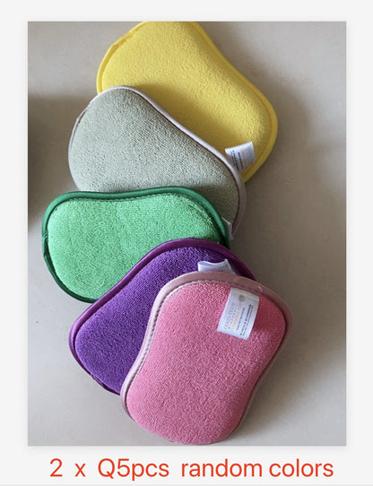 Magic Microfiber Dual Action Scrubbing Cleaning Sponge 2a707590 d873 4601 8af3 0729982216a8