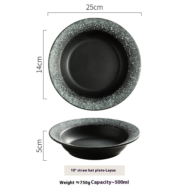 Straw Hat Plate Household Ceramic Flat Plate 2a908a52 4c77 48ef b4f0 777b12adefef