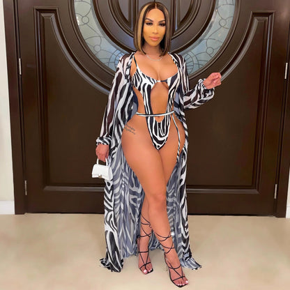 Fashion Ladies Print Cape Swimsuit 2pcs 2a9c8868 0bd4 430d a218 3ecd0339f010