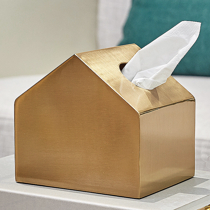Brass Metal Small House Tissue Box 2aa43084 5b40 40db 929f 9ddbce943505