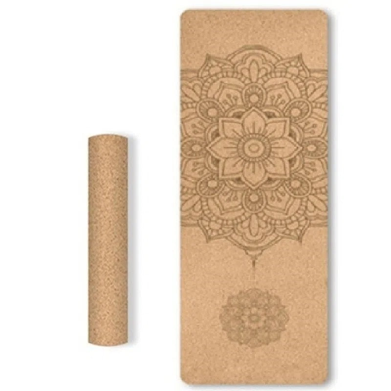 Portable Cork Yoga Non-Slip Exercise Mat Composite Environmentally Friendly TPE 2aacf1e5 df8c 455f aad1 3e13509180e5