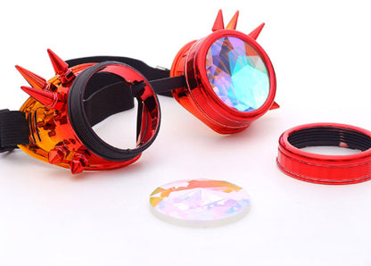 Magic Color Two-tone Gradient Steampunk Kaleidoscope Electronic Music Festival Internet Celebrity Goggles 2abce71e 1cdf 43a2 