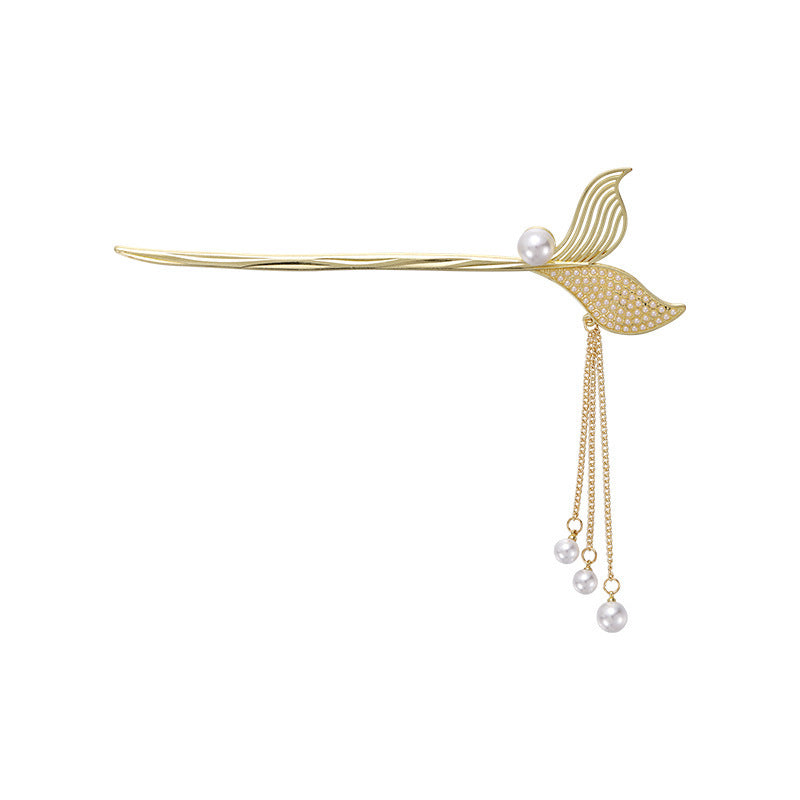 Mermaid Tail Tassel Hairpin Pearl Rhinestone 2abed2a8 30a2 473c 944f 953a2c0b8442